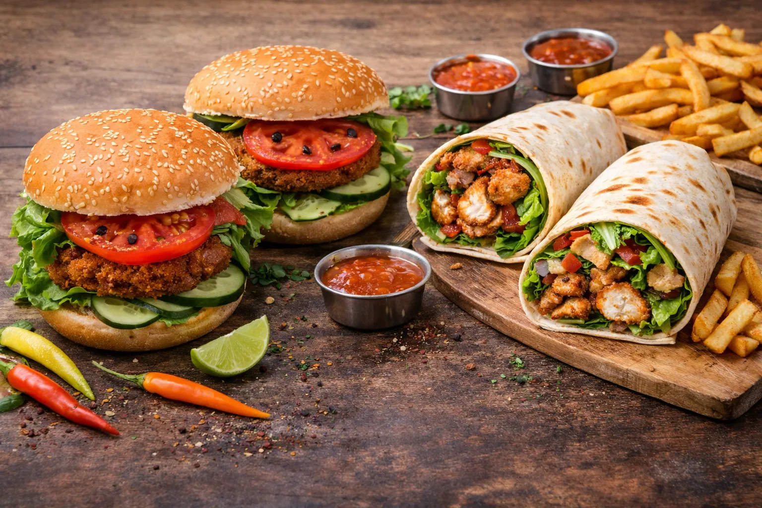 Buffalo chicken burger with sriracha mayo at Wings 4 U London Ontario