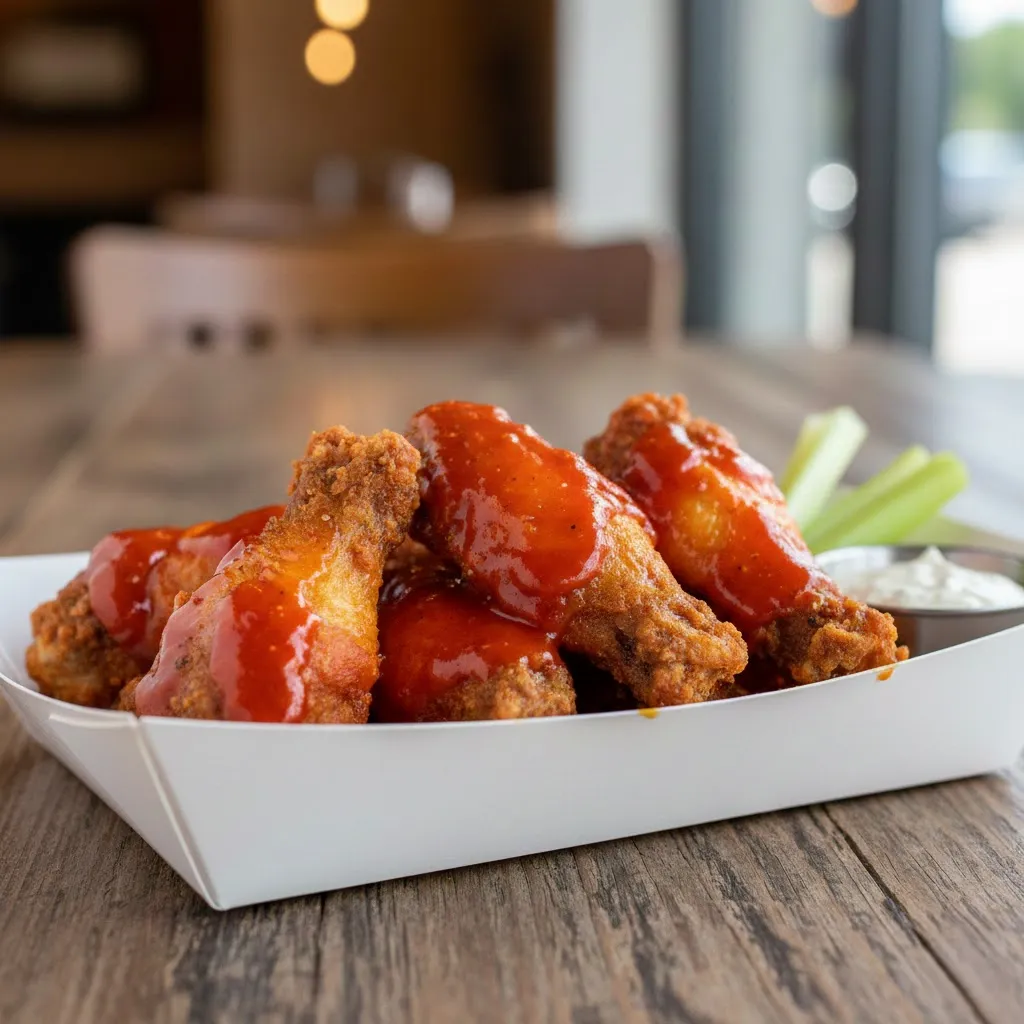 House-breaded chicken wings with BBQ garlic parmesan sauce at Wings 4 U London ON